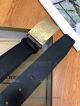 AAA Quality Burberry Black Leather Belt All Gold Plaque Buckle  (6)_th.jpg